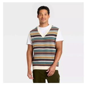 NWT Goodfellow & Co Men's V-Neck Sweater Vest - Multicolor